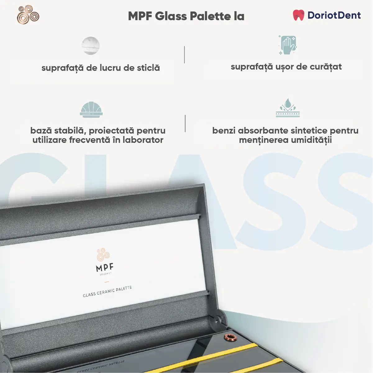 informatii ilustrateive despre paleta MPF Brush Glass Plaette