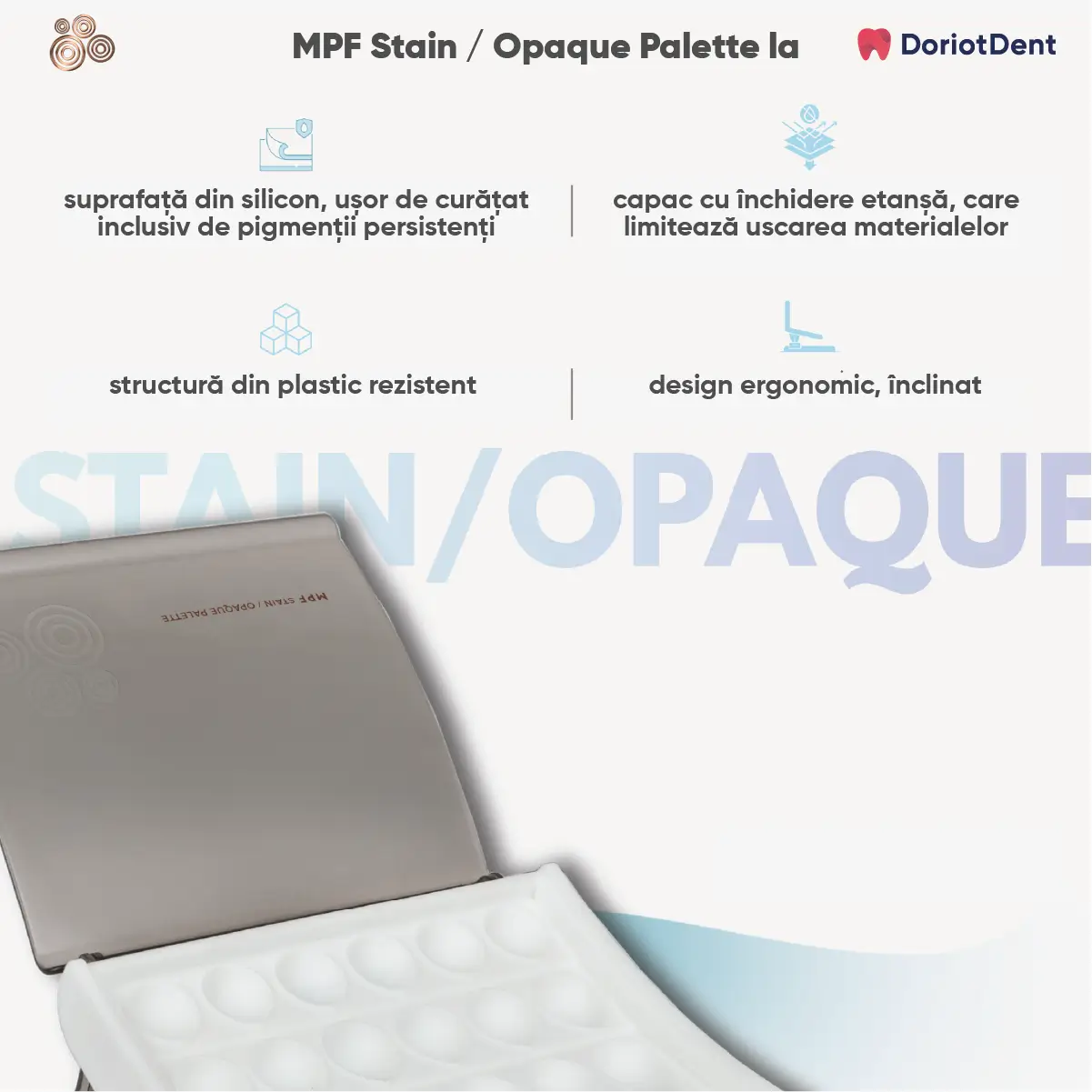 informatii ilustrateive despre paleta MPF Brush Stain / opqaue