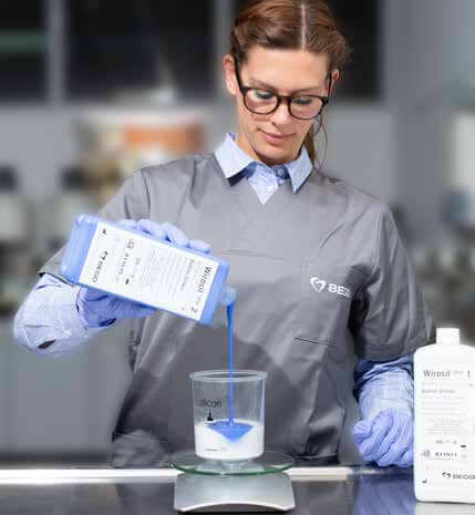 silicon de duplicat in proces de amestecare - bego