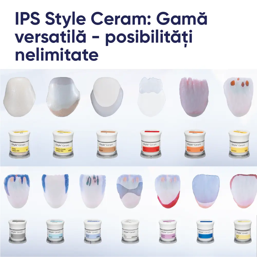 gama de produse IPS style ceram si utilizarea acestora pe lucrare