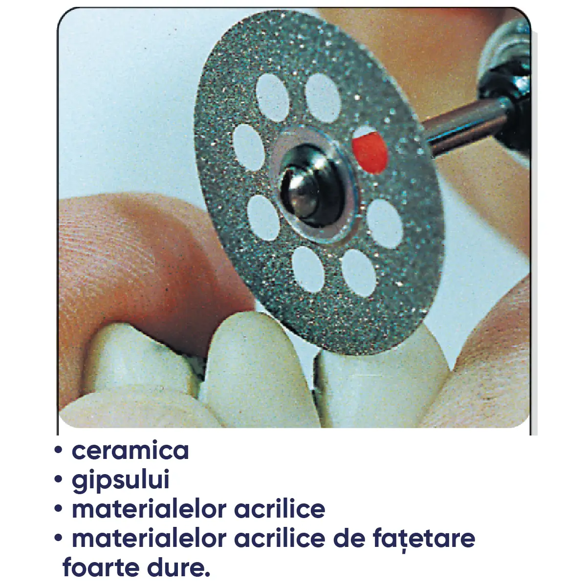disc diamantat flexibil perfocut utilizat in laborator