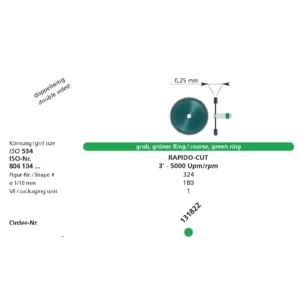 disc diamantat rapido cut tabel de informatii