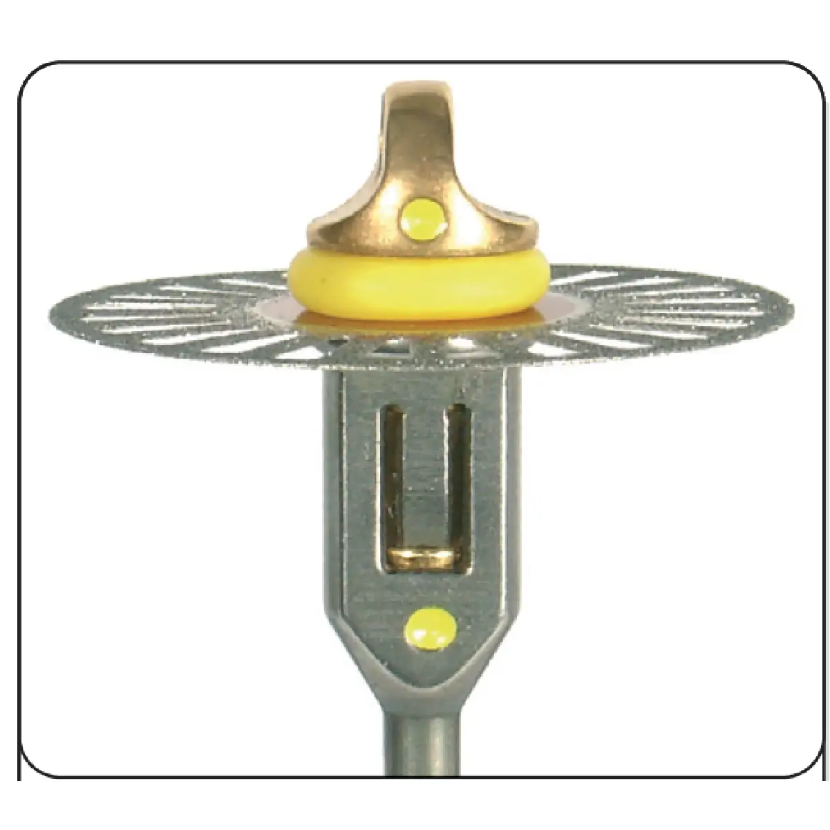 disc diamantat de granulatie fina sepaflex pus pe mandrena quick fix de aproape