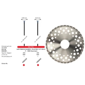 disc diamantat plaster cut disc dfs tabel si informatii
