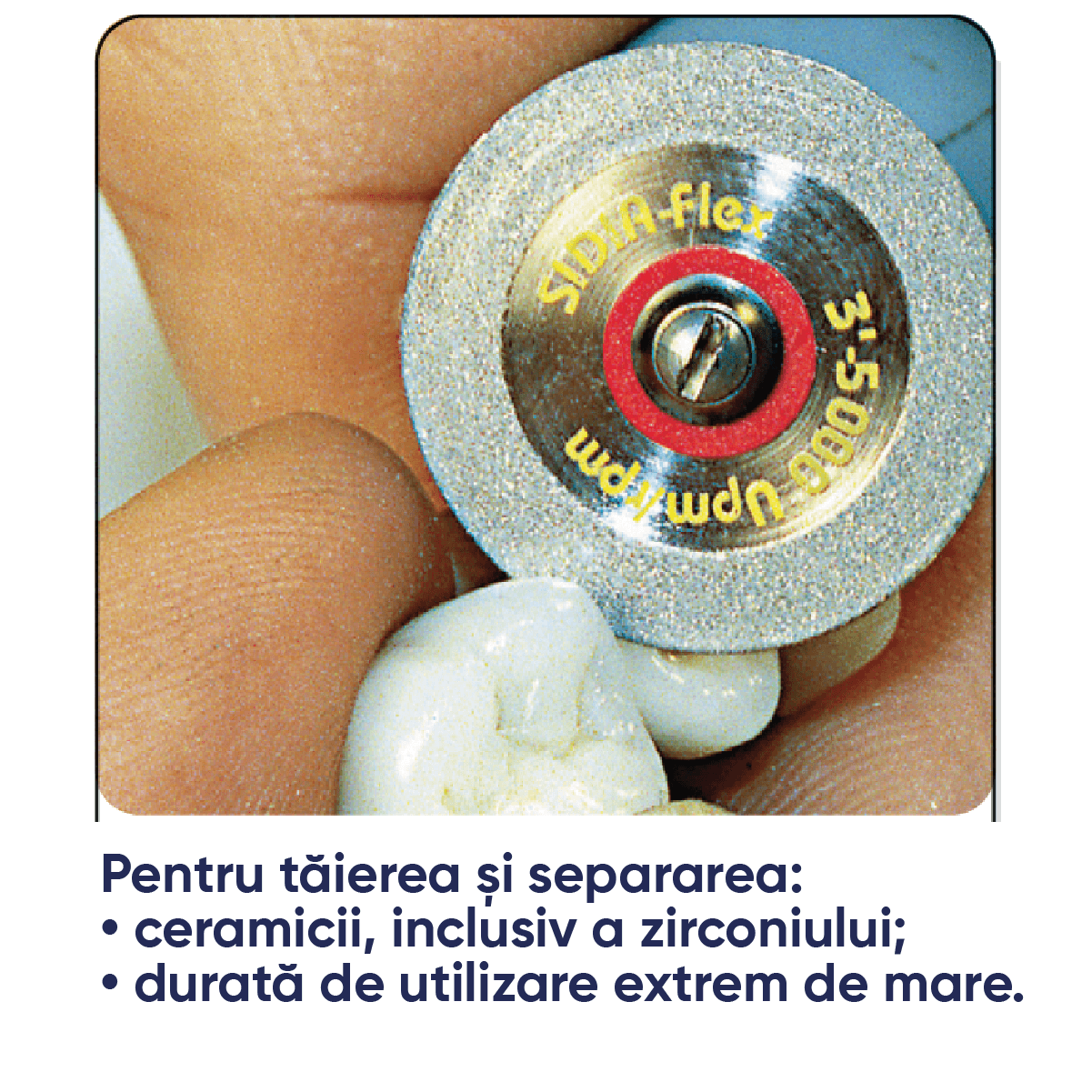 disc sinterdiamantat SIDIA mini-flex in utilizare si specificatii