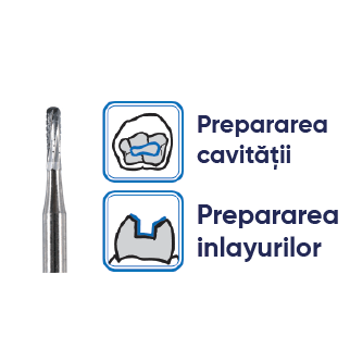 freze carbura pentru cabinet. Freze dentare cilindrice cu cap rotund