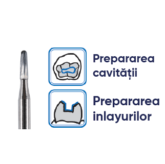 freze carbura pentru cabinet. Freze dentare conice