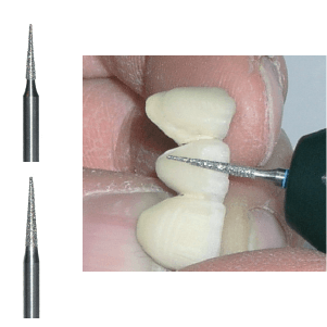 freze diamantate pentru ceramica si compozit. Freze dentare efilate