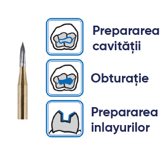 freze finisare tip flacara. Freze dentare