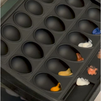 exemplu de utilizare in laborator a paletei de mixare stain / opaque palette