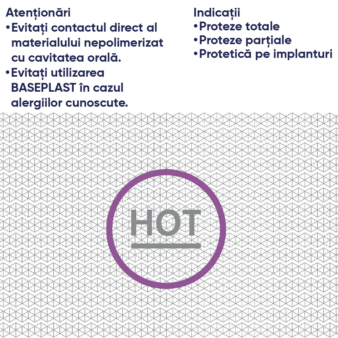 indicatii si avertizari privind acrilatul baseplast candulor