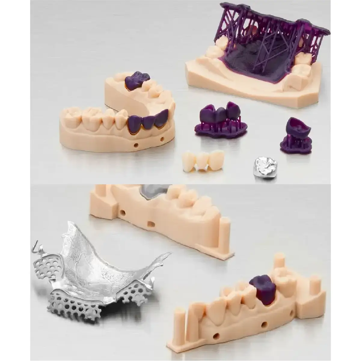 mai multe lcurari realizate cu rasina castable wax