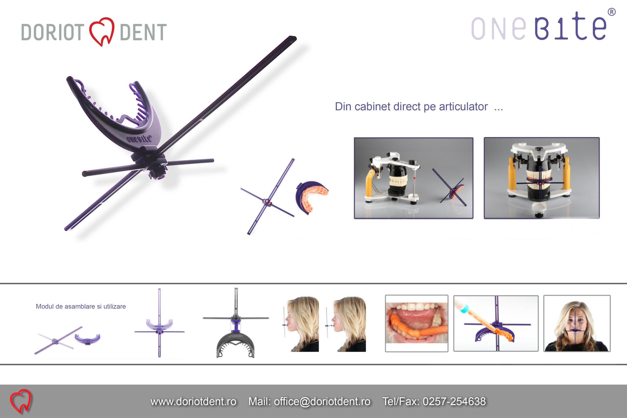 Sistem OneBite pentru inregistrarea liniei mediene