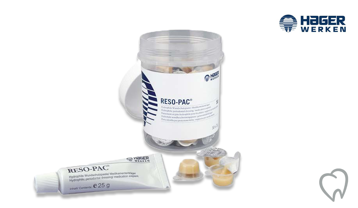 reso pac | Reso-pac: pansament parodontal adeziv pe baza de celuloza dentar