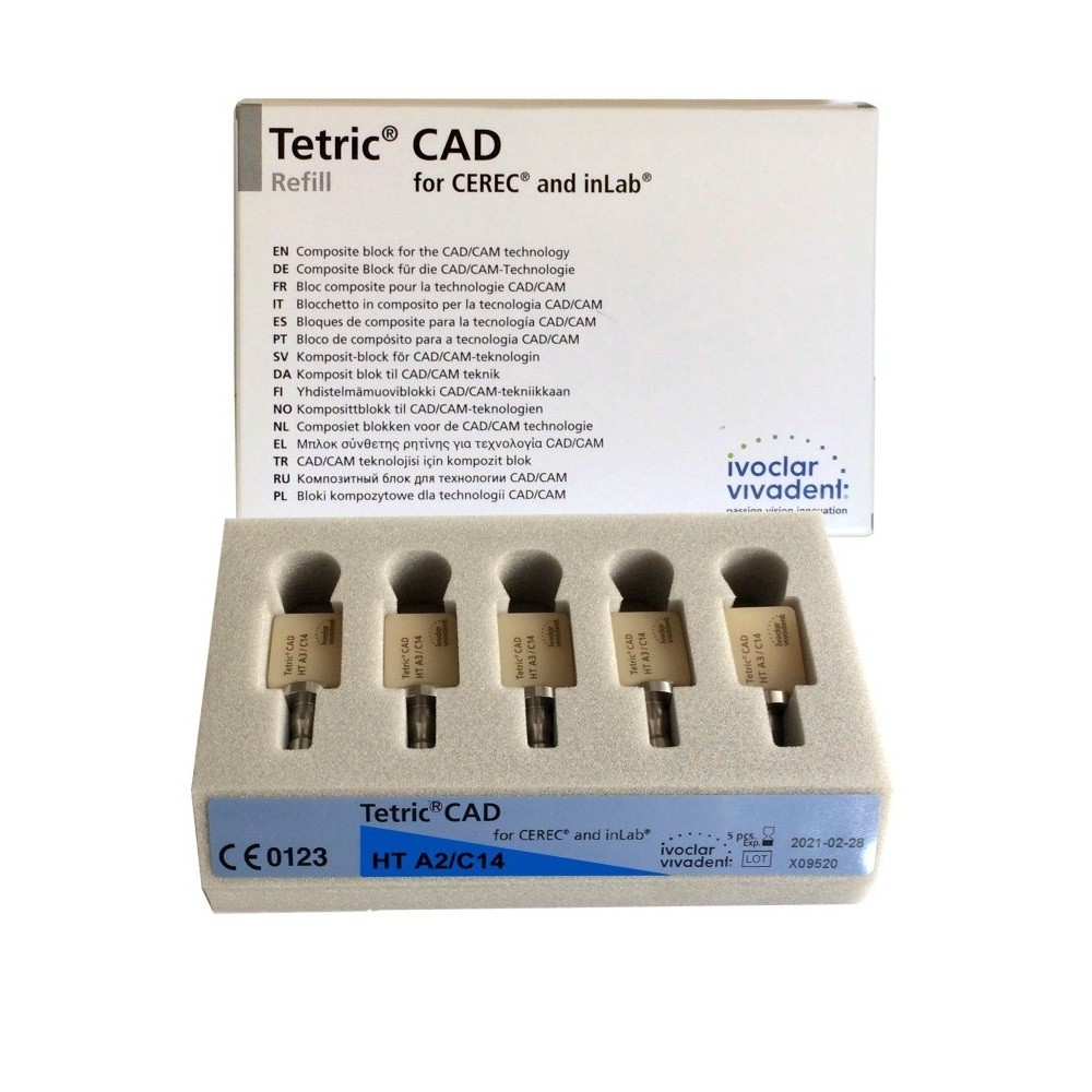 thumbnail image 2 of Ivoclar CAD Tetric Blocks For Cerec/inLab – Box Of 5 – Made In Switzerland 2 of 3