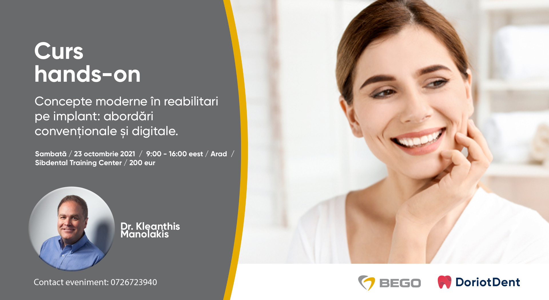 8 doriotdent events 2 | Curs "Hands-on": Concepte moderne in reabilitari pe implant: abordari conventionale si digitale