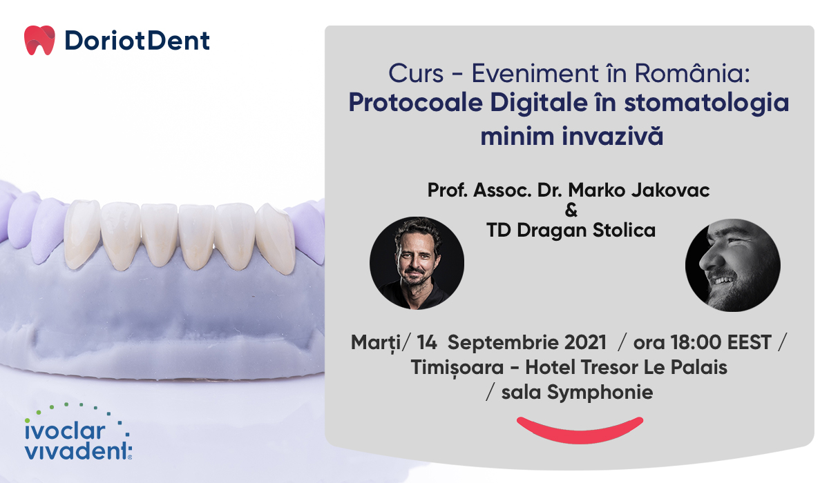 lecture flyer site dragan 1 | Eveniment in Romania: Protocoale digitale în stomatologia minim invaziva cu Prof. Assoc. Dr. Marko Jakovac si TD Dragan Stolica