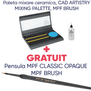Pachet promotional: paleta ceramica CAD ARTISTRY + o pensula Classic OPAQUE gratuit!