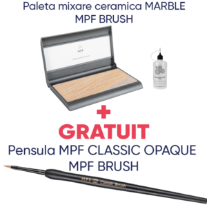 Pachet Promo MARBLE + pensula clasica opaque
