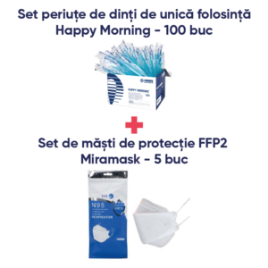 set de Periute Happy Monrning plus masti de protectie