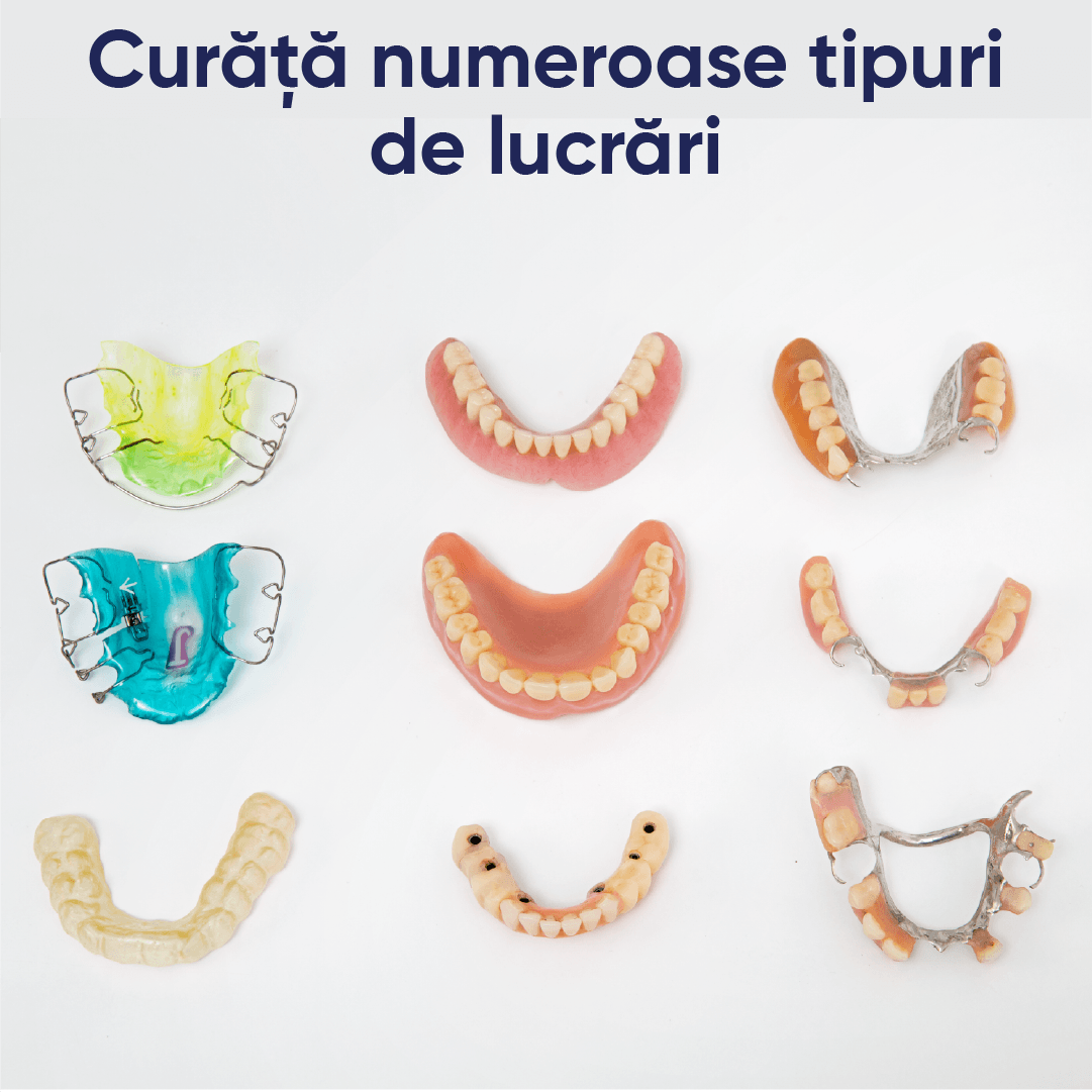 exemplu de lucrari curatate cu aparatul de curatat proteze sympro