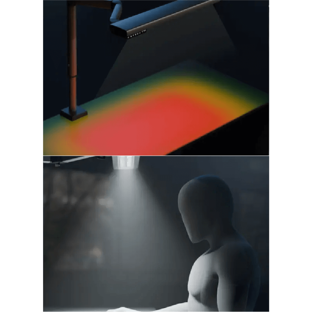 exemplu de iluminare si a suprafetei de iluminare cu lampa renfert light I