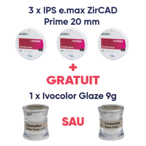 ips e.max zircad prime pachet promo cu paste ivocolor