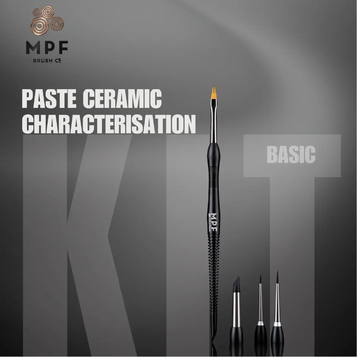 imagine reprezentativa cu kit-ul mpf brush set pentru caracterizarea ceramicii