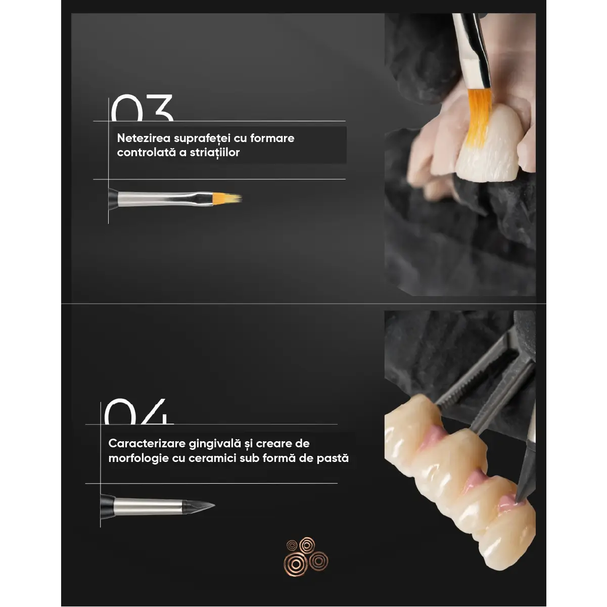 pasii pentru caracterizarea ceramicii folosind kit-ul mPF brush