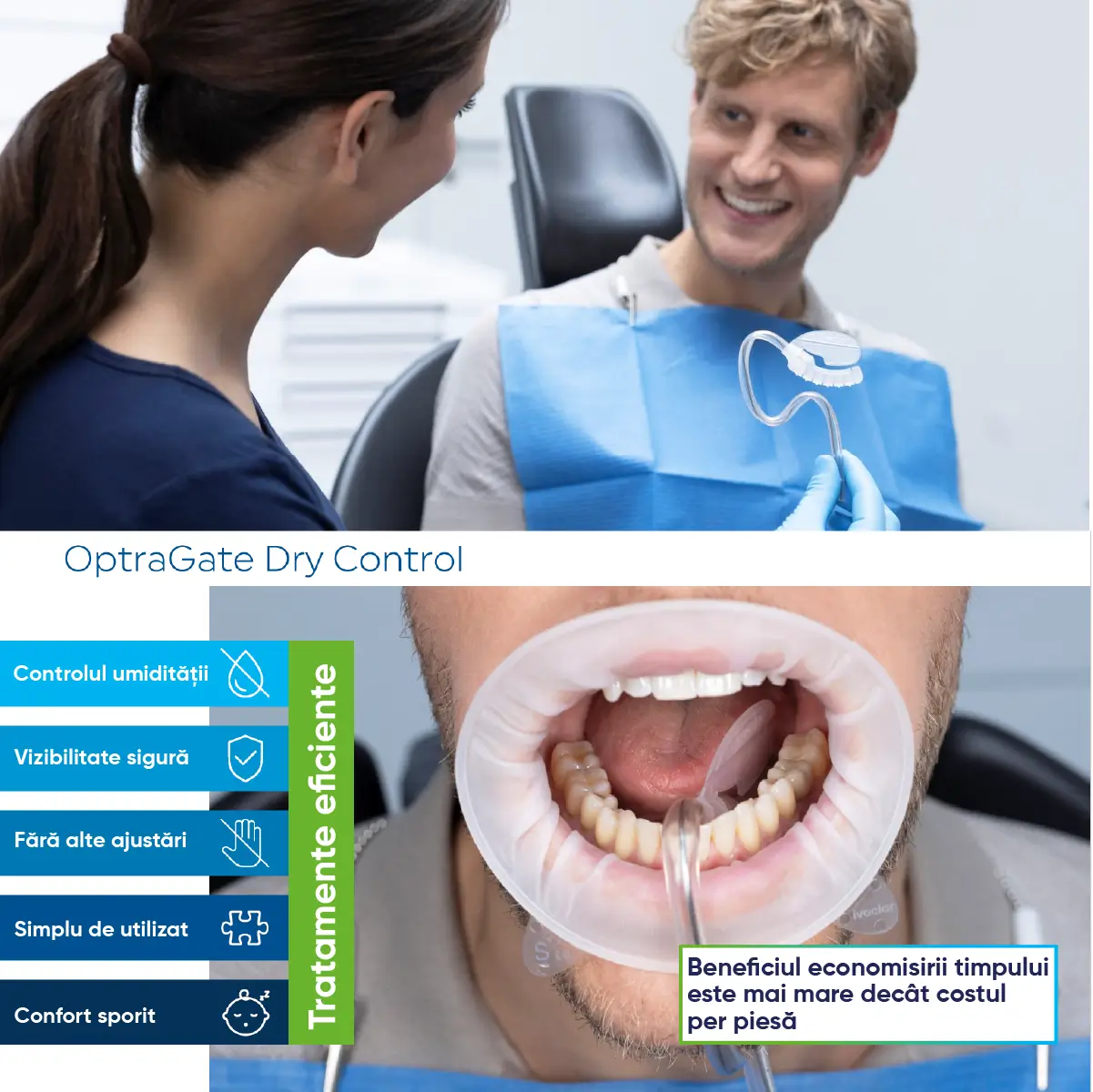 prezentarea produsului optragate dry control unui pacient