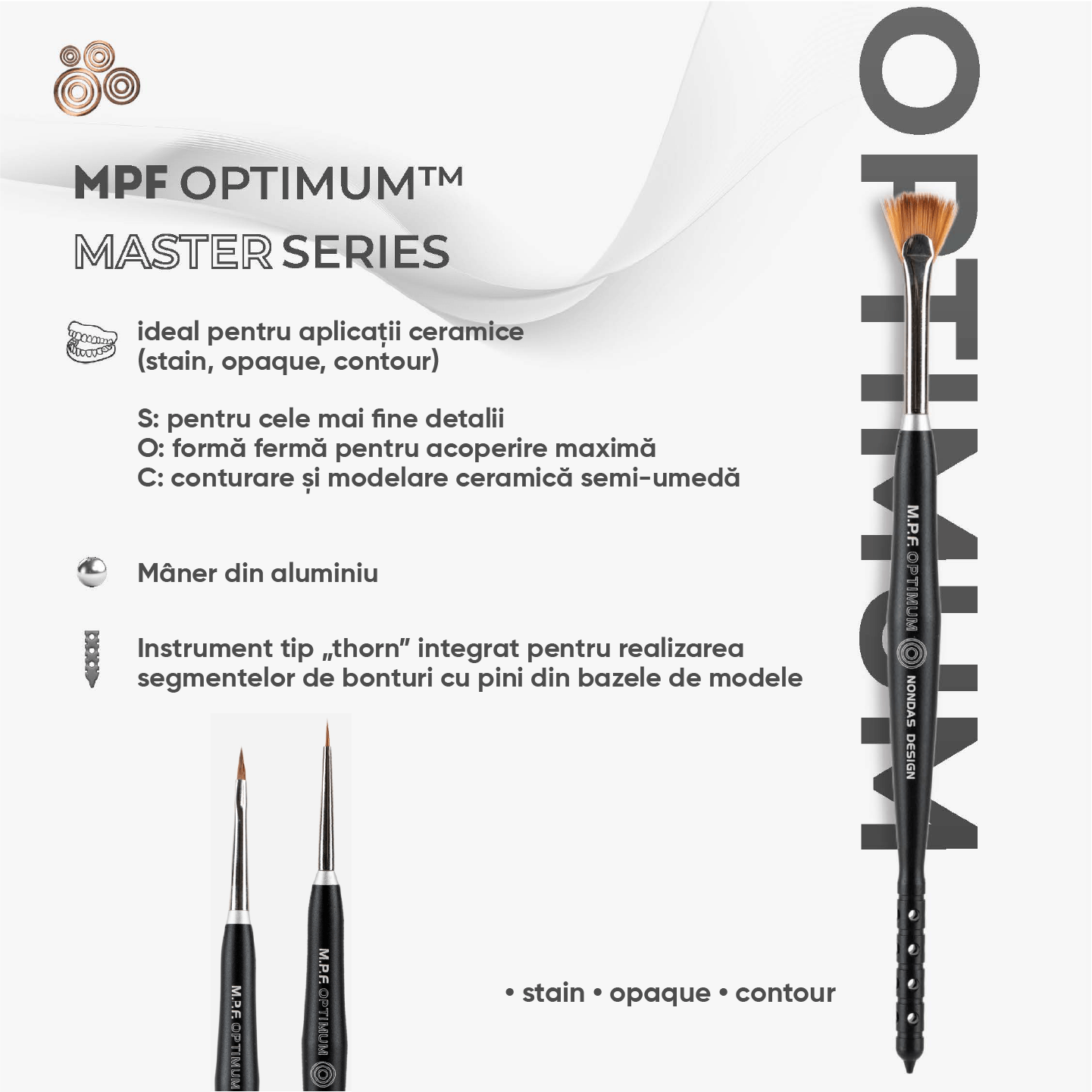 informatii despre gama de pensule MPF Optimum Master si exemplificarea pensulei