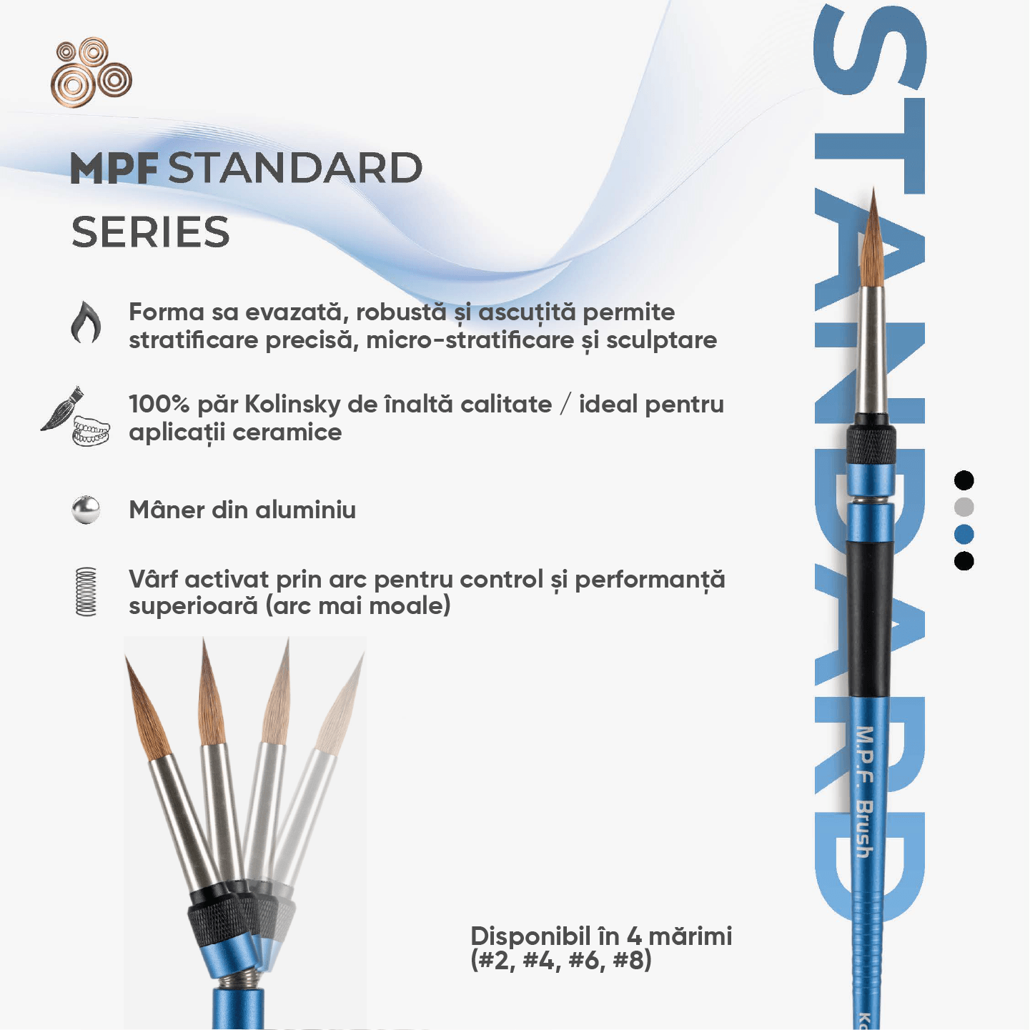 informatii despre gama de pensule MPF Standard cu exemplificare