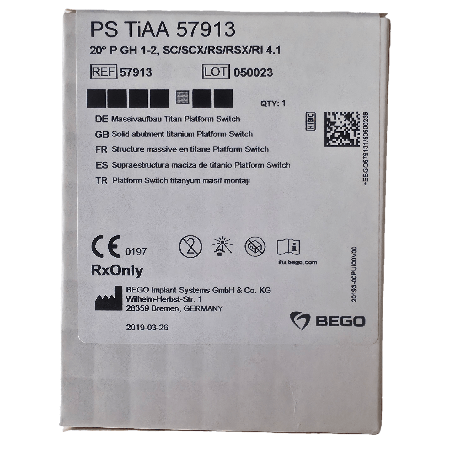 cutie PS TiAA bont solid din titan comutator platforma