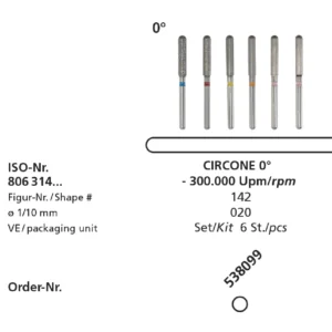 tabel freze diamantate FG pentru frezare paralela pentru hydro air carver circone 0