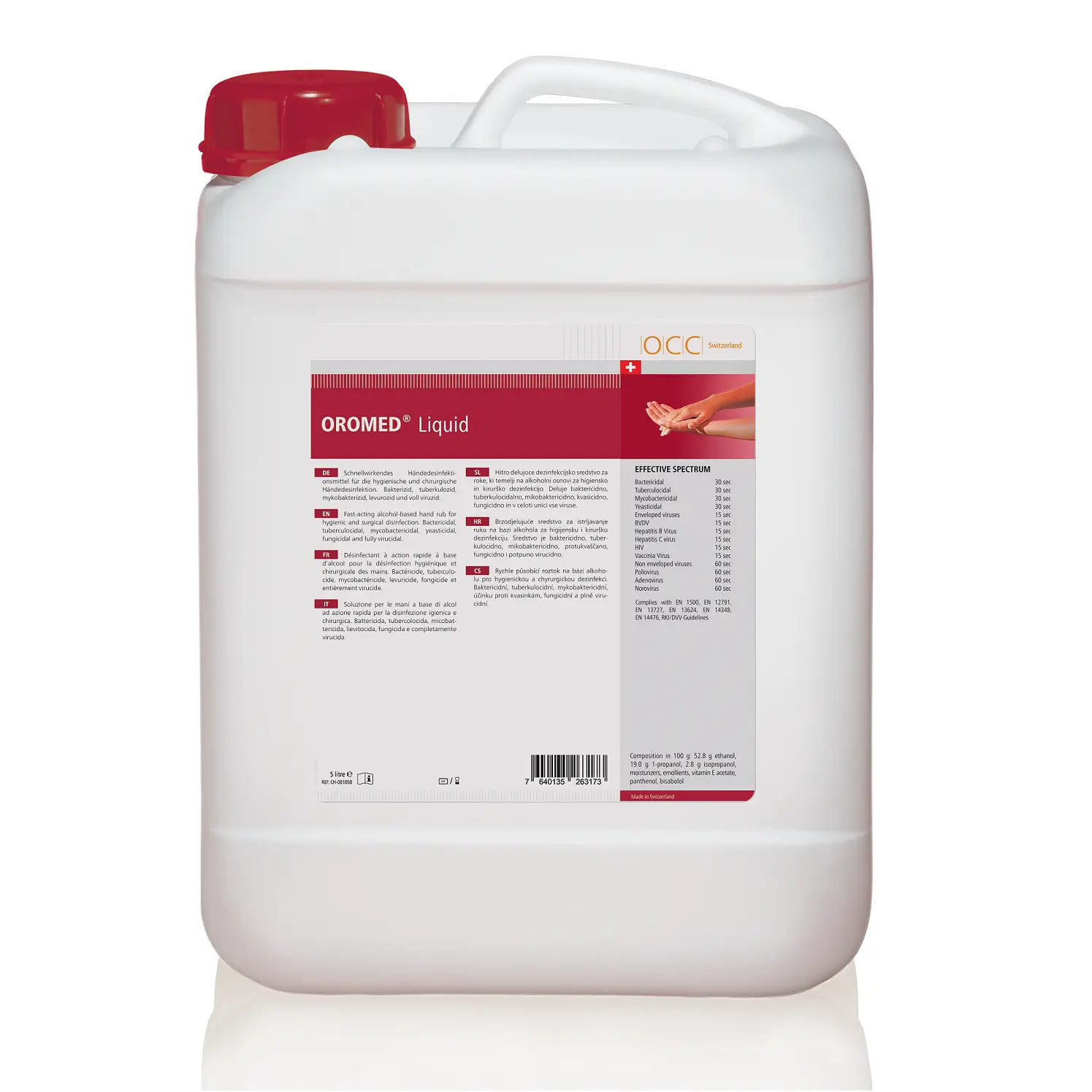dezinfectant pentru maini oromed liquid flacon de 5 litri