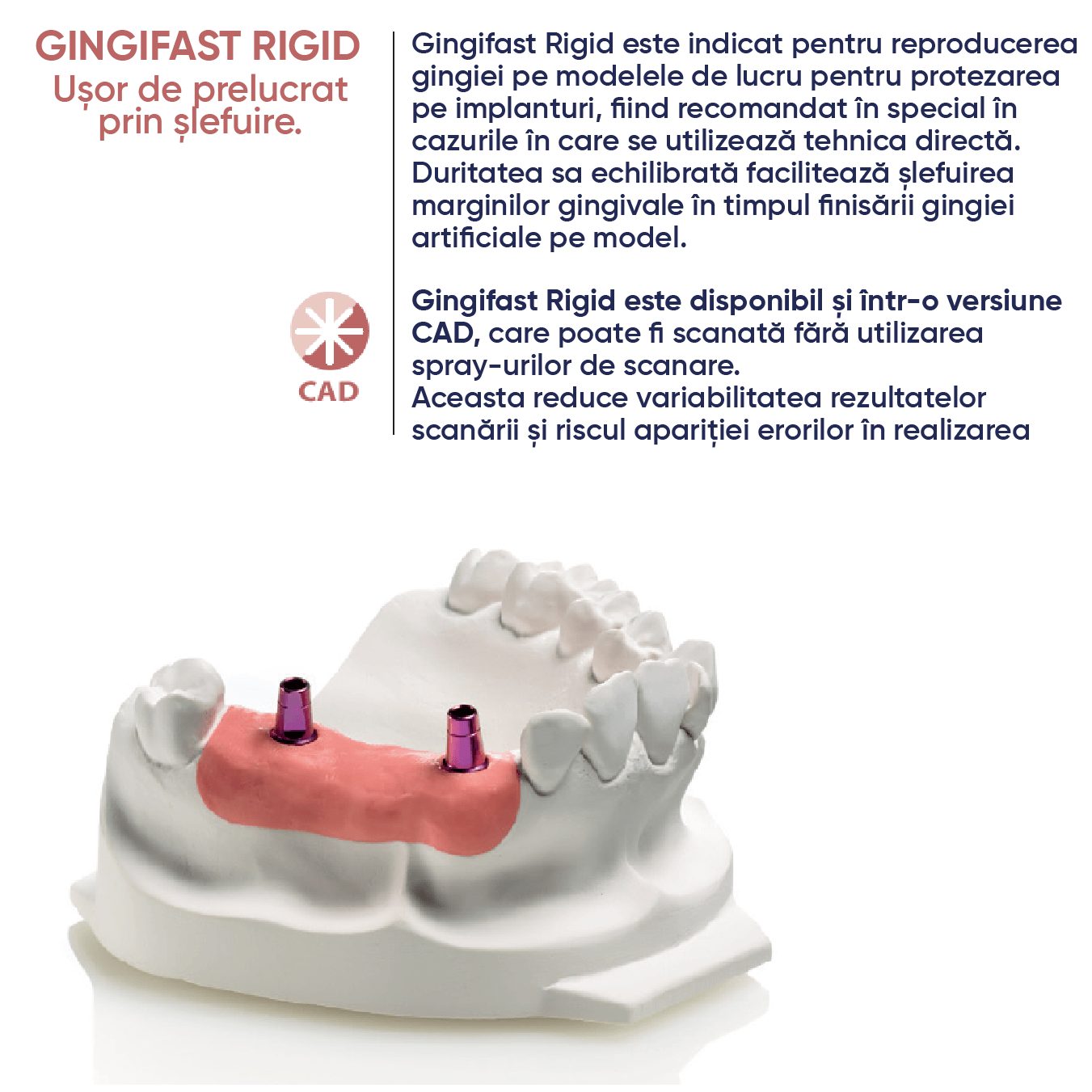 informatii cu privire la siliconul de aditie gingifast rigid si o lucrare
